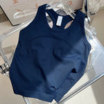 Women's One Piece Yoga Sports Vest Stretch I-Shaped Running Fitness Slimming Short Style Camisole Outerwear