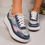 Punk Mixed Color Platform Sneakers for Women 2025 Fashion Thick Bottom Vulcanized Shoes Woman Cozy Non Slip Walking Shoes 43