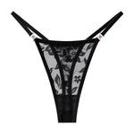 5pcs/pack Low Waist Sexy Women's G-String Underwear Floral Elegant Thongs Breathable Lingerie with Rhinestones Female Panties