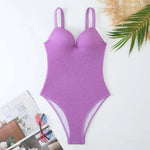 S - XL Crinkled Bikini Push Up Swimsuit Female Swimwear Women Two-pieces Bikini set With Bra Cup Bather Bathing Suit Swim V4886