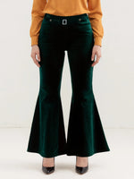 spring and autumn versatile wide-leg pants with metal decoration large size gold velvet wide-leg pants casual pants