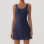 Tennis Fitness Dresses Women Fake Two Piece Sports Dress Outdoor Casual High ElasticityRunning Yoga Golf Mini Skirts
