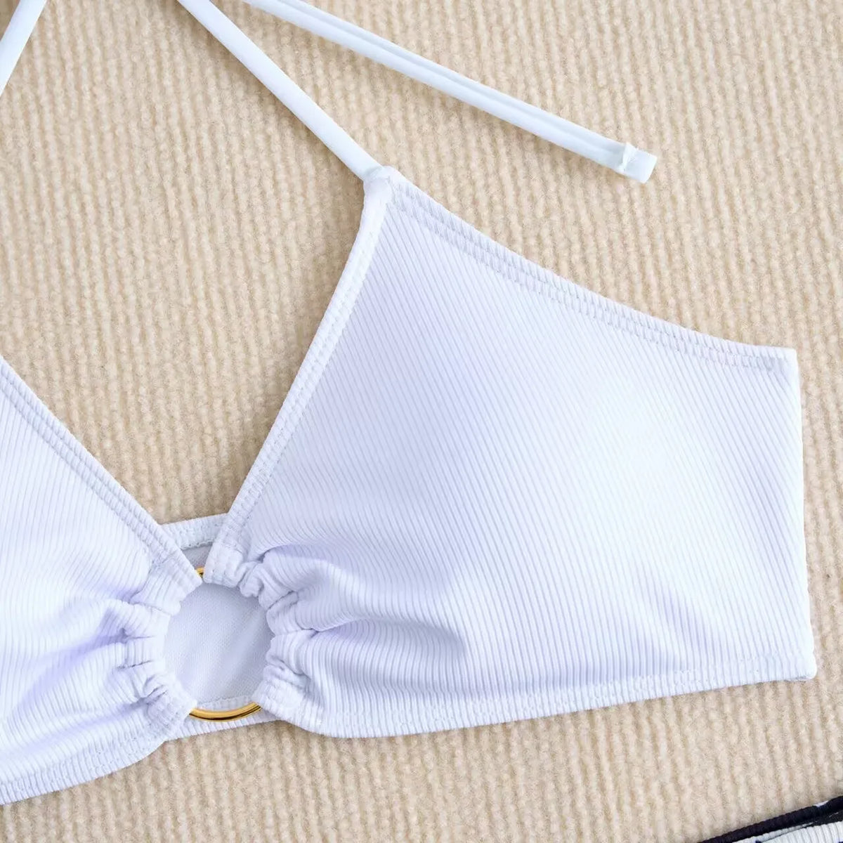 New Print 3 Pieces Padded High Waist Bikini Set Swimsuit Women Swimwear with Kimono Beach Wear Ladies Bathing Suit with Shorts