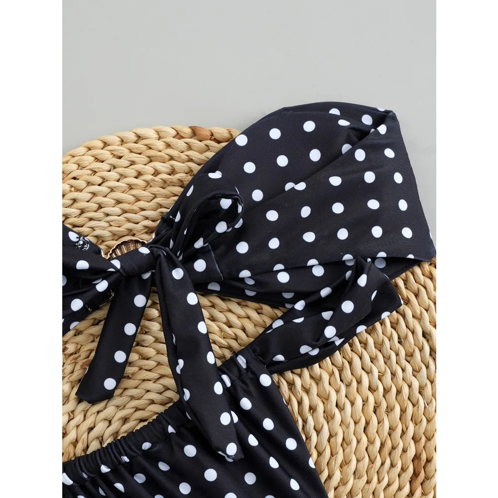 Sexy Polka Dot Bikini 2025 Women Swimsuit Two Pieces Swimwear Female Thong Bikinis Set Summer Bathing Suits Brazilian Biquini