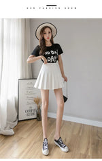 2024 White Women Pleated Skirts Summer High Waist Zipper Girls Dancing JK Mini Skirts Black Fashion Student A Line Faldas