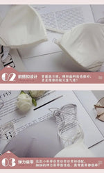 MOYISU Desire Sexy Girl Underwear Front Buckle Thin Shoulder Triangle Cup Thin Back Without Underwire Sexy Simple Bra Small Bra