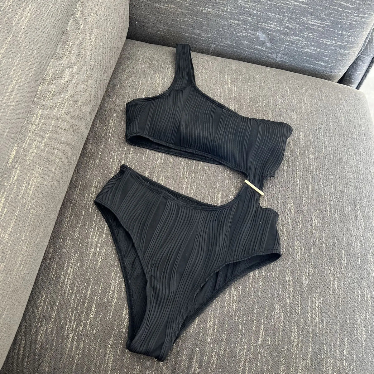2026 Solid White One Piece Swimsuit Women Sexy Irregular Hollow Out Bikini One Shoulder Backless Monokini Summer Beach Swimwear