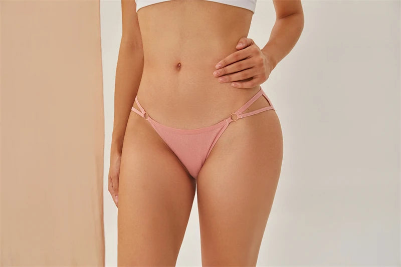 3Pcs Women Cotton Lingerie Sexy Soft Fashion Panties Femme Buckle Design Underwear Pantys Underpant Lingerie Lace Intimates S-XL