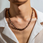 Bohemian Wood Beads Necklace Men's Necklace For Men Summer Beach Sufer Necklace For Men Necklace White Jewelry Women Necklace