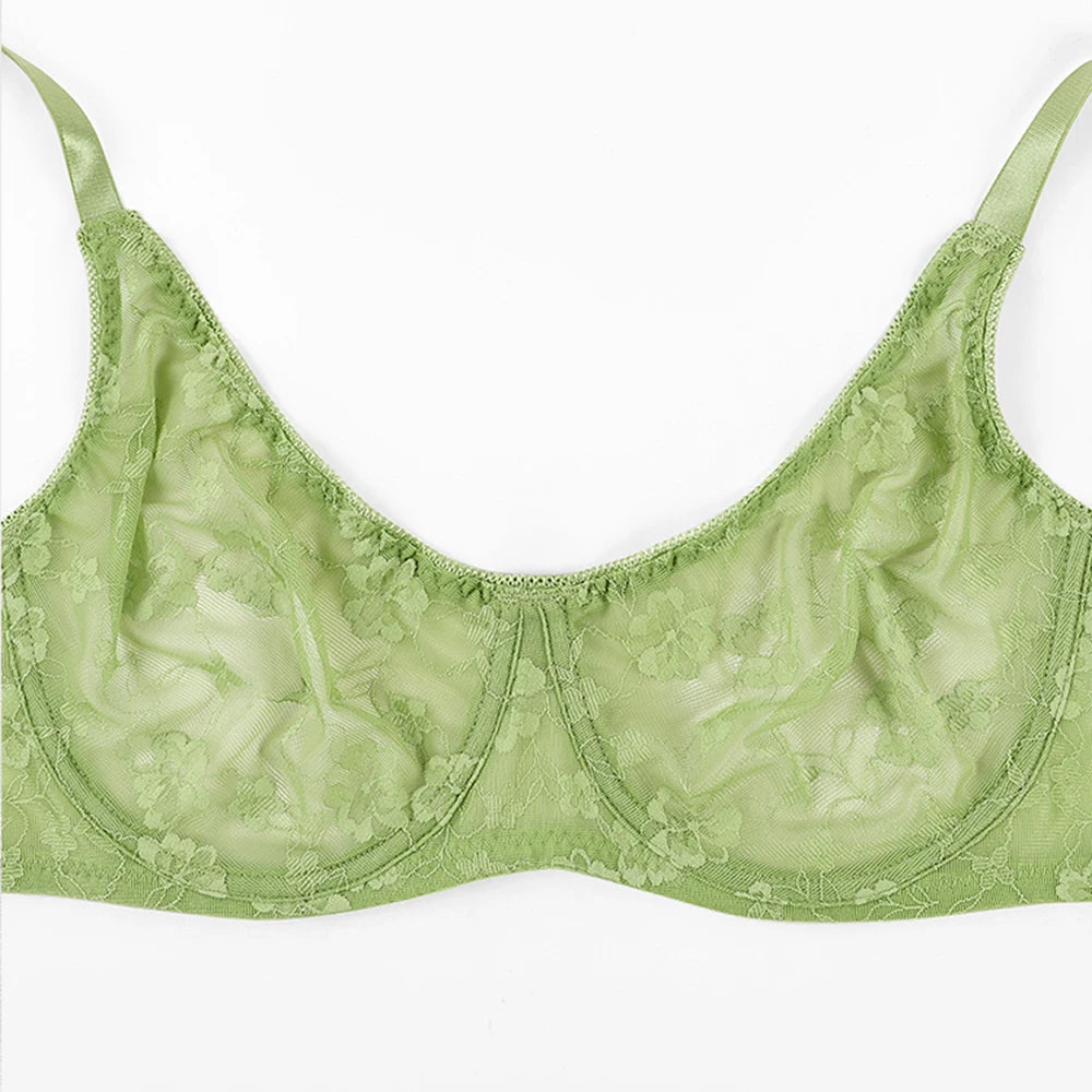 Ultra Thin Plus Size Womens Underwire Support Bra Adjustable Straps No Padding Comfort Leisure Sexy Brassiere