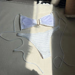 2026 Wrinkled U Ring Bandeau Bikini Women Swimwear Female Swimsuit Two-pieces Bikini Set Bather Pool Bathing Suit Swim Beachwear