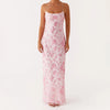 Women Summer Glitter Sequin Beaded Flower Cami Dress Slim High Split Spaghetti Strap Open Back Long Dresses for Party Club