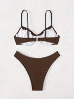 ZTVitality Sexy Solid Underwire Bikinis 2025 New Arrival Two- Piece Push Up Swimsuit Women's Swimwear Summer Beachwear Biquini