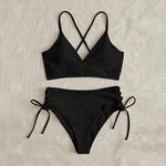 Sexy Bandage High Waist Brazilian Bikinis Sets Swimsuit Swimwear Swimming Suit for WomenNew Bikini Mujer Biquinis