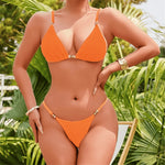 7 Colors New Wrinkled Crinkled Bikini Female Swimsuit Women Swimwear Two-Pieces Bikini Set Padded Bather Bathing Suit Swim V6813
