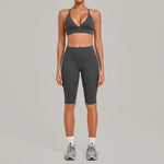 Women's Seamless Yoga Set Sports Fitness Gym Slim Fit Beautiful-Back Bra Hip Lift High-Waist Pants Suits Training Workout Sets
