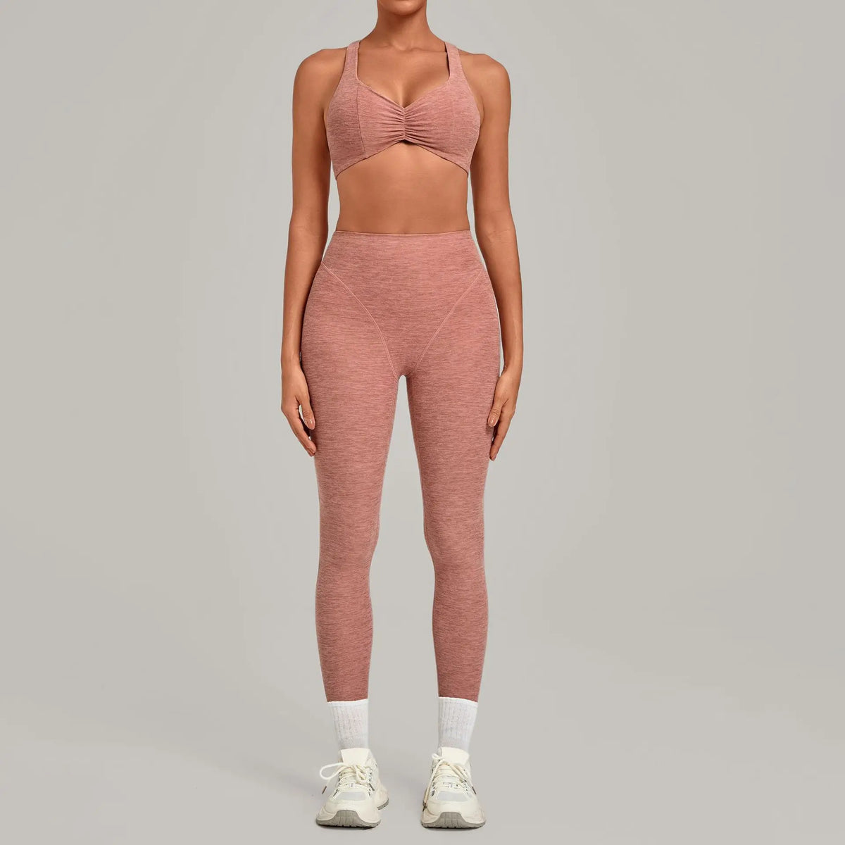 Women's Seamless Yoga Set Sports Fitness Workout Slim Fit High-Waist Tummy Control Pants Suits Gym Training Running Vest Sets