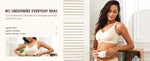 Women's Wavy Smooth Bra Wire-free and Seamless Bra Supports Side Breast Prevents Sagging Comfortable and Pushes Up