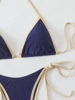Halter Triangle String Thong Bikinis 2026 Women Sexy Swimsuit Solid Brazilian Swimwear Female Bathers Bathing Swimming Swim Suit