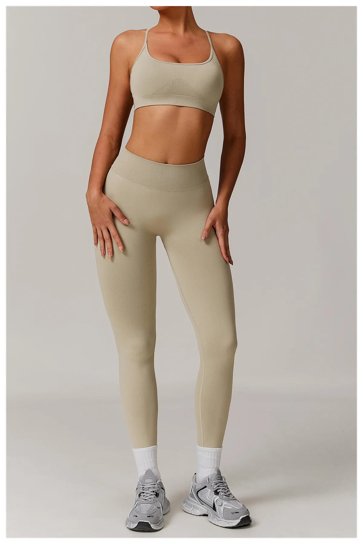 2/3PCS Yoga Set Women Workout Set Seamless Sportswear Gym Clothing Fitness Long Sleeve Crop Top High Waist Leggings Sports Suits