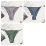 3Pcs/Set Women Panties G-String Seamless Underwear Low Rise Thongs Sexy Lingerie Female Thong G-String High Cut Panties