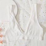 Seamless Tube Top Push-up Bras for Women Deep V Neck Underwear Low Back Brassiere Unlined Sexy Lingerie Crop Top Women Bralette