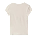 Women's Short-Sleeve Slim-Fit Simple V-Neck T-Shirt Colors Women V Neck Slim Fit Short Sleeve T Shirt Casual Top For Summer K1LO