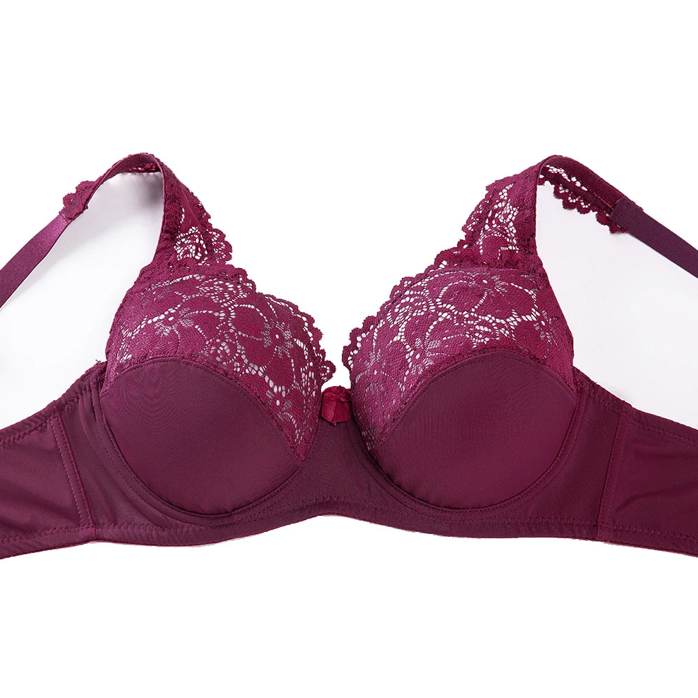 Fashion Bras For Womens Lingerie Lace Bra Underwire Plus Size Brassiere Sexy Underwear BH TopB C D DD E F Cup
