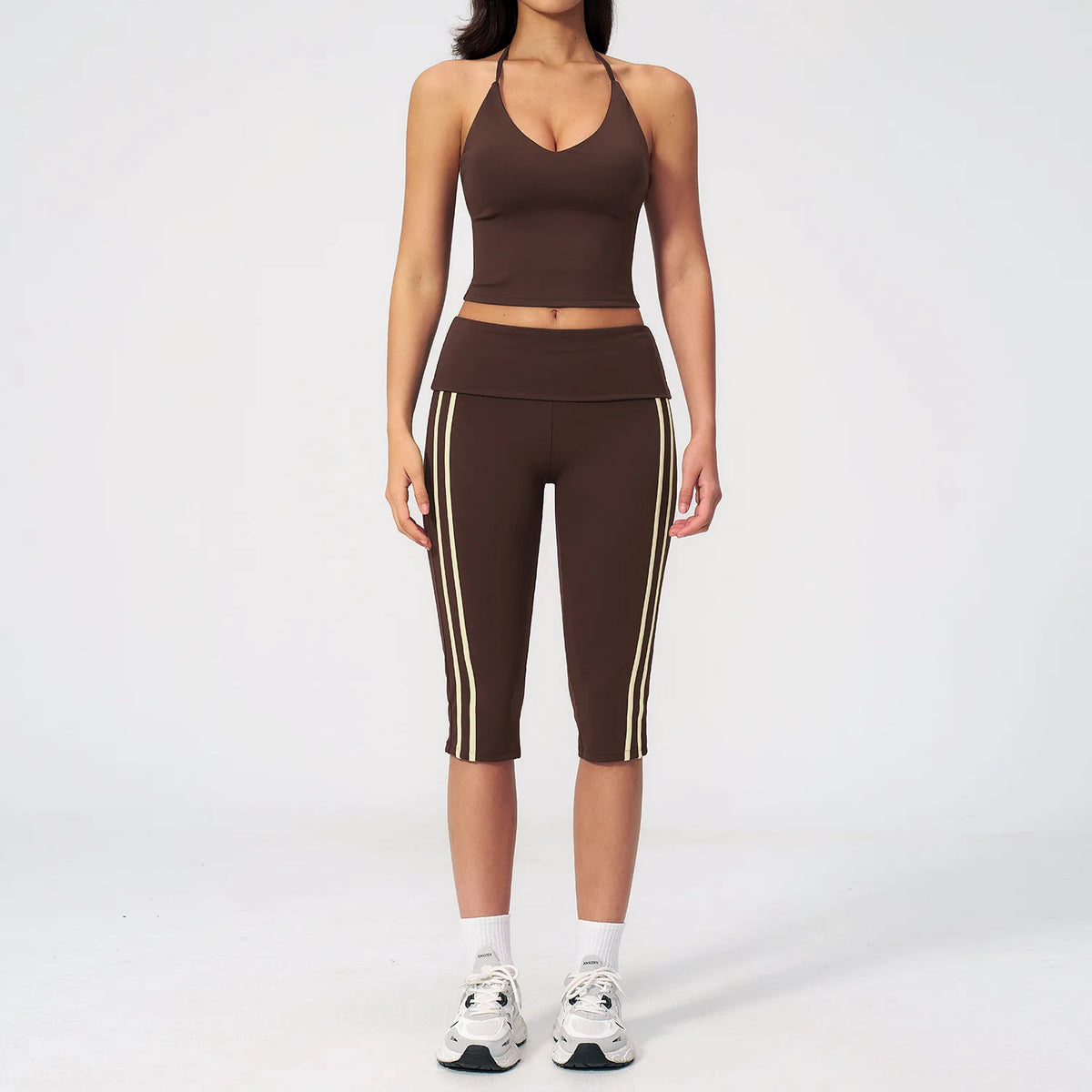 2 Pieces Women's Tracksuit Workout Clothes Yoga Set Sportswear High Waist Bell-bottoms Sexy Fitness Bta Sports Suit Gym Clothing