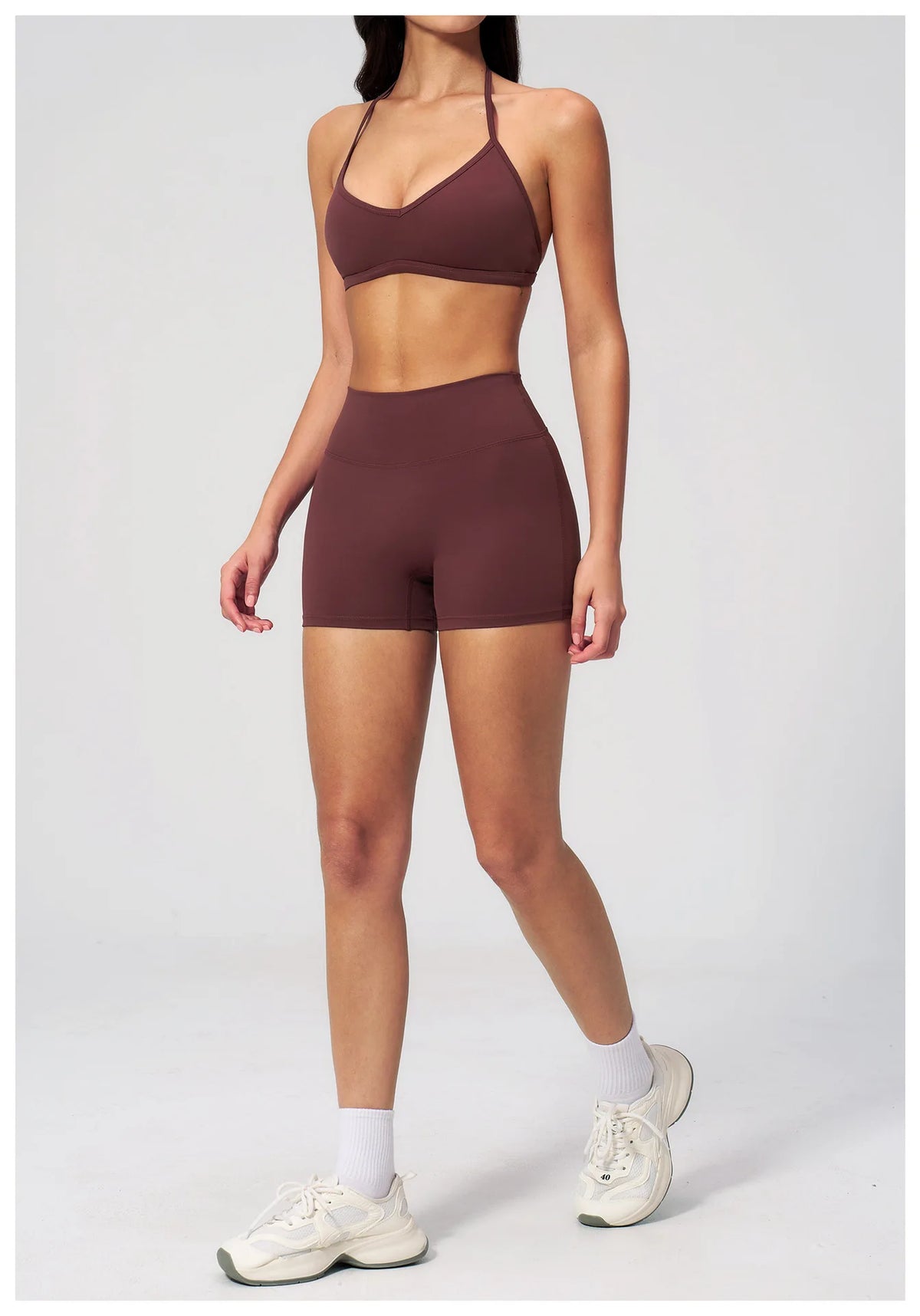 New Tight Yoga Set Women Breathable Quick Drying Sports Bra High Waist Shorts Fitness Suit Outwear Leisure Workout Gym Tracksuit