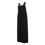 Women Fashion Jumpsuits Sleeveless Buttons Suspender Wide Leg Pant Overalls with Pockets Casual Loose Romper Streetwear