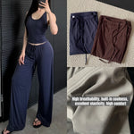 High Waist Wide-Leg Yoga Joggers for Women, Female Casual Tracksuit Bottoms, Straight Outdoor Baggy Sweatpants