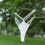 2PCS Women Sexy Cotton Panties Two Belts Hollow Out G-String Thongs Breathable Underwear for Female Solid Color Lingerie S-XL
