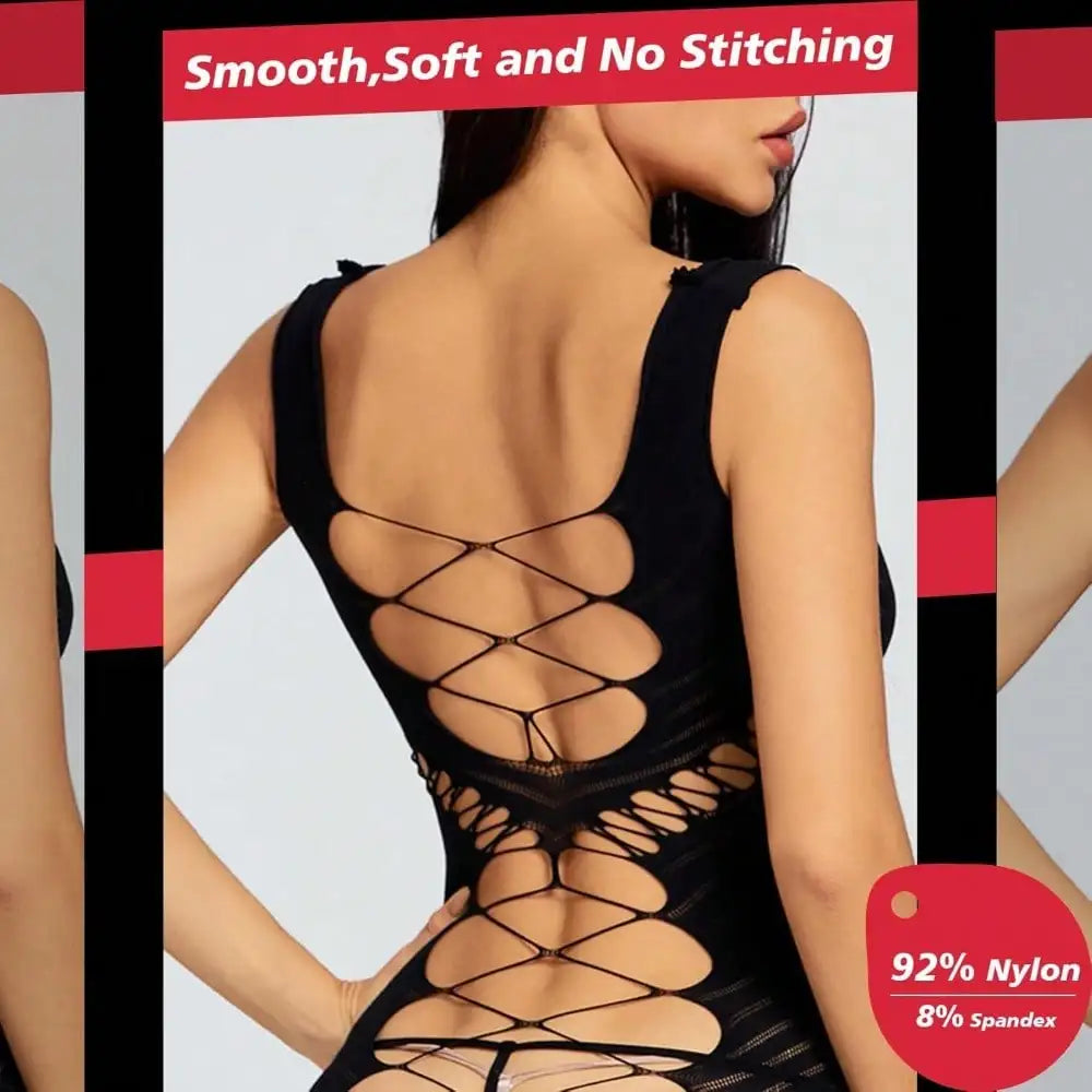 Local ShippingSexy Fishnet Bodysuit Lingerie Set Outfits Erotic Mesh SheerLingerie For Women Naughty