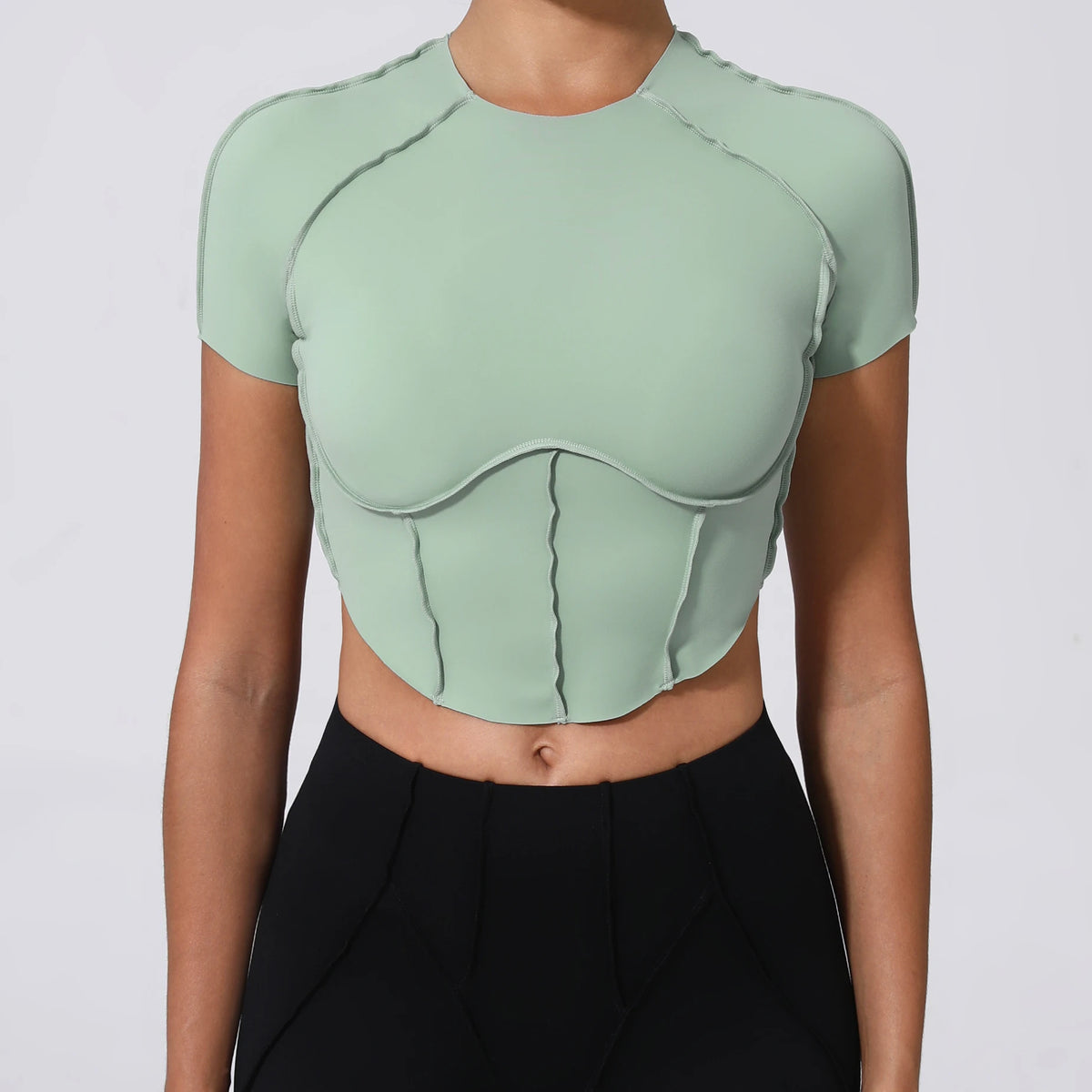 No Padded Women Yoga Sport T Shirts Fitness Clothes Short Sleeve Yoga Shirt Gym Top Running Active Wear Sport Tops