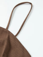 Women Solid Color Slip Dress Spaghetti Strap Loose Fit Mini Dress Summer Clubwear for Daily Party
