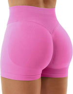 Gym Shorts Women Fitness Sports Biker Shorts 4.5" Low Waist Band Yoga Shorts Workout Tights Scrunch Butt Seamless Leggings Woman