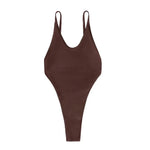 One-piece Bikini Women Sexy Monokini Sleeveless V-Neck Swimsuit Backless Design Figure-Enhancing Fit