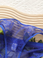 Women's sexy embroidered lace floral underwear with low waist and no marks easy to wash and dry triangular underwear C2456