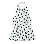 Women's Casual Fashion Polka Dot Balloon Style Top White Black Polka Dot Halter Neck Top For Women Summer Casual Wear 1LWP