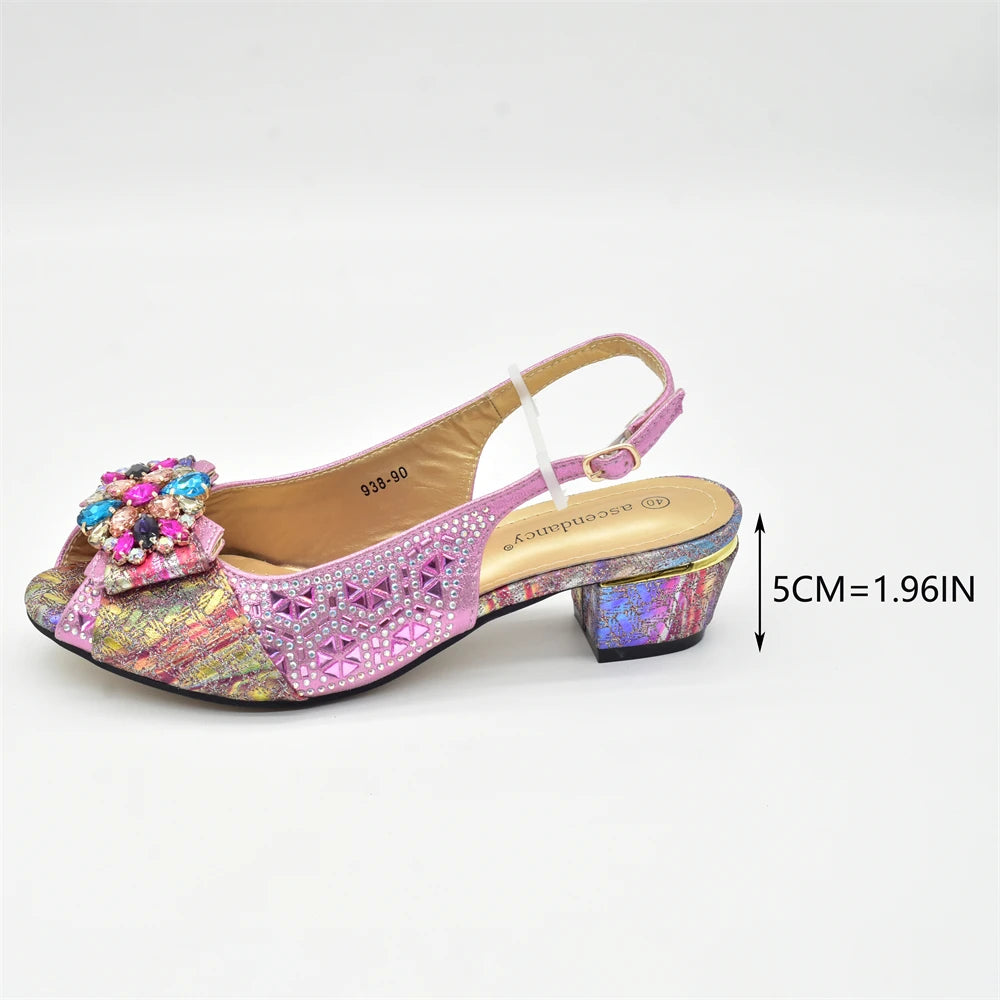 Doershow nice African Shoes And Bag Matching Set With BLUE Hot Selling Women Italian Shoes And Bag Set For WeddingHFG1-1