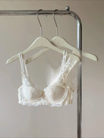 French Inspired Minimiser Bra Women Sexy Lingerie Set Large Chest Support Thin Comfort Half Cup Soft Underwire Anti Sagging