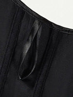 Corset Top Thin Without Lace Deep Red Body Shaping Chest Support Waist Tie Waist Tightening Corset Casaul Pure Desire Style Y43R