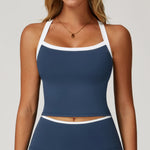 Women's Pilates Tank Top Push-Up Sports Bra Hollow Breathable Fitness Bras Gym Yoga Vest Running Tops High Strength Sportswear