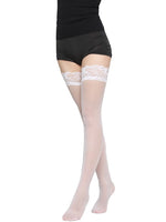 Women Lace Top Sheer Thigh High Stockings Anti-slipTransparent Hold Up Hosiery Black White Red Multi Color Sexy Lingerie Socks