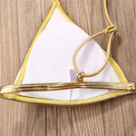 Sexy BikiniLadies Gold Color Sequins Bikini Set Women Swimwear Push Up Padded Swimwear For Women