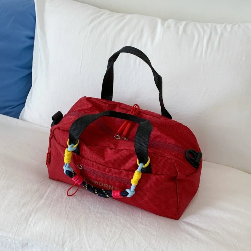 Simple Lightweight Bowling Bag Leisure Adjustable Strap Nylon Crossbody Bag Large Capacity Casual Women's Handbags Outdoor