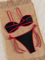 ZTVitality Sexy Patchwork Bikini Push Up Bikinis 2026 New Padded Bandage Swimsuit Women Swimwear Summer Beachwear 2Piece Biquini