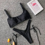 2026 High Cut Micro Thong Bikini Female Thong Bikinis Swimsuit Women Swimwear Two-pieces Bikini Set Brazilian Bathing Suit Swim