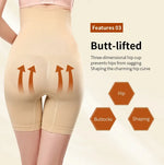 YBFDO Women's High Waist Flat Angle Shaper Pants Postpartum Buttocks Lifting Body Shaping Pants Slim Shorts Waist Trainer